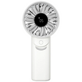 Digital Display Handheld Cooling Fan, 5-Speed Rechargeable Portable Air Blower With Universal Type-C Charging