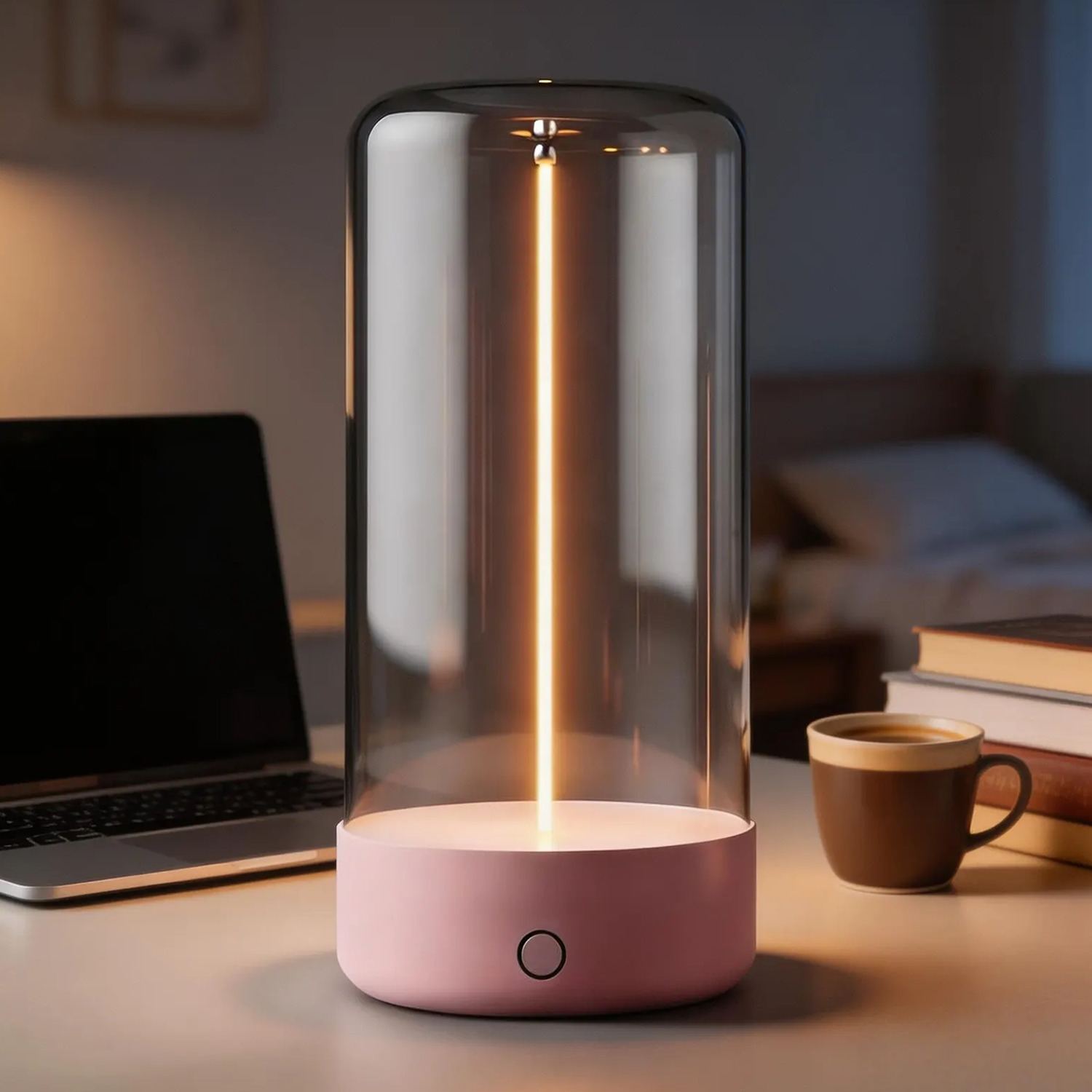 Magnetic Removable Light Strip Table Lamp, Touch Controlled Dimmable Ambient Light With Gentle Transition Lighting Modes